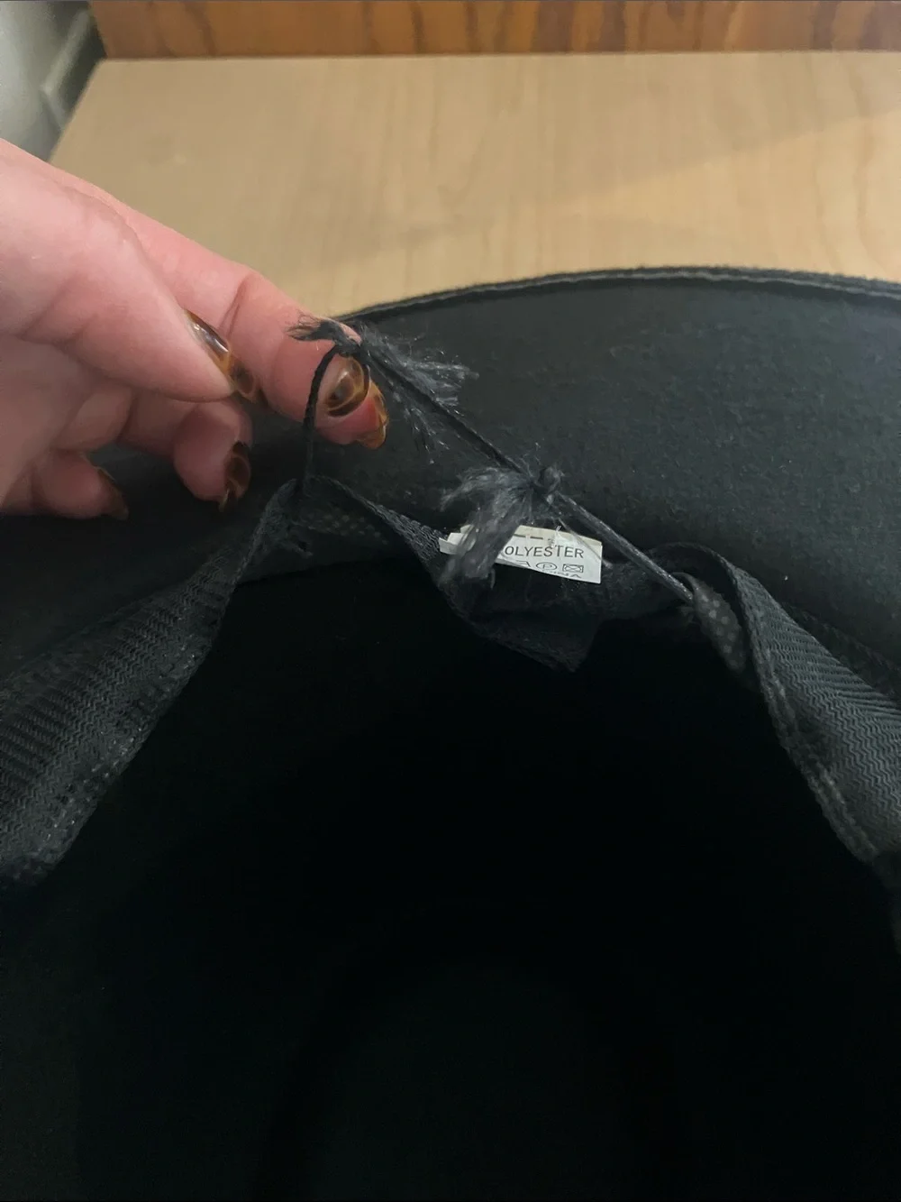 Classic Wide-Brim Felt Fedora Hat - Black